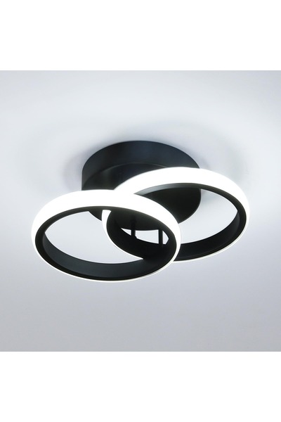 LEDIGANT Candelabru LED 20W - 2 cercuri, 3 setări de culoare, design modern, ...