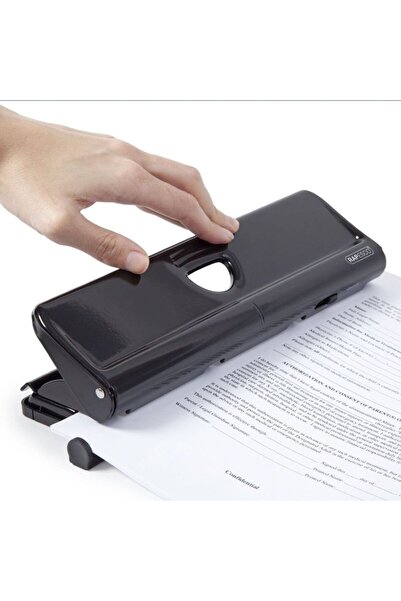 Rapesco Perforator metalic 720 cu 4 găuri, 22 de coli, negru