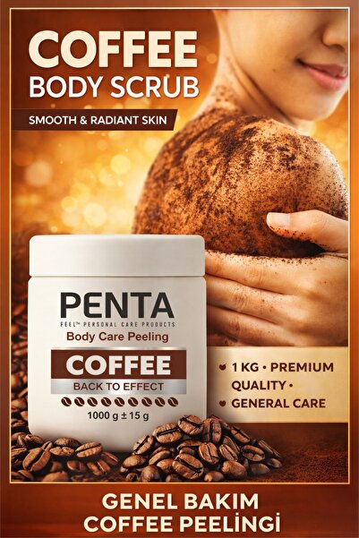 PENTA FEEL Coffee Body Care, Akne Ve Batık Karşıtı Vücut Bakım Peeling 1kg.