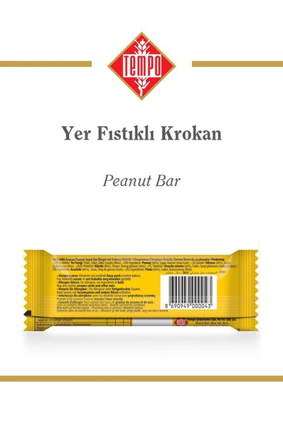 Tempo Şekerleme Peanut Brittle 40 g x 12 Pieces