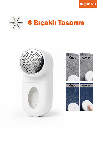 womidi 6 Bıçaklı Şarjlı Tüy Toplama & Tiftik Giderici Makine