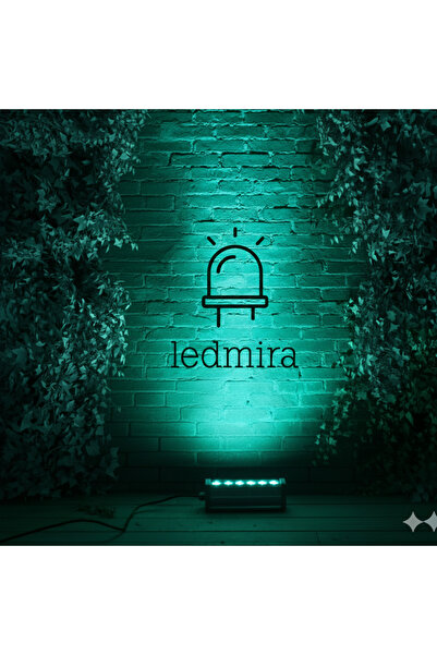 Ledmira 6w - 20cm Turkuaz Renk Işık Wallwasher Duvar, Minare, Bina Ve Ağaç Bo...
