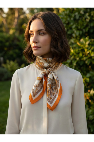 Stern desenli fular bandana 70*70 cm