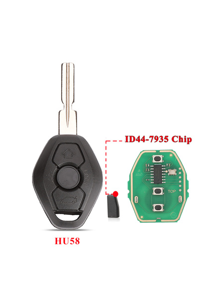 Choice1 HU58 مع شريحة jingyuqin EWS Sytem مفتاح سيارة عن بعد لسيارات BMW E38 ...
