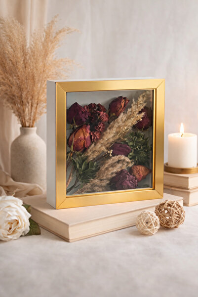 Verda Çerçeve 20x20x5 cm Anı Çerçevesi! Yeni Moda Çiçek Anı Çerçevesi!