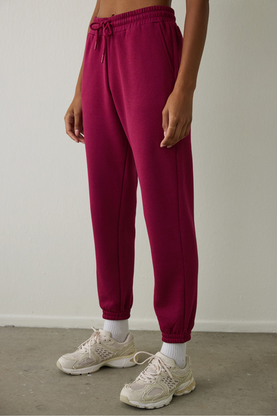 Penti Purple High Waist Tie Detailed Hooded Sweatpants