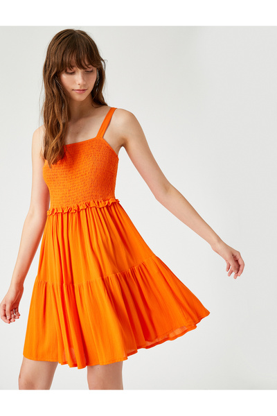 Koton Kadın Turuncu Elbise