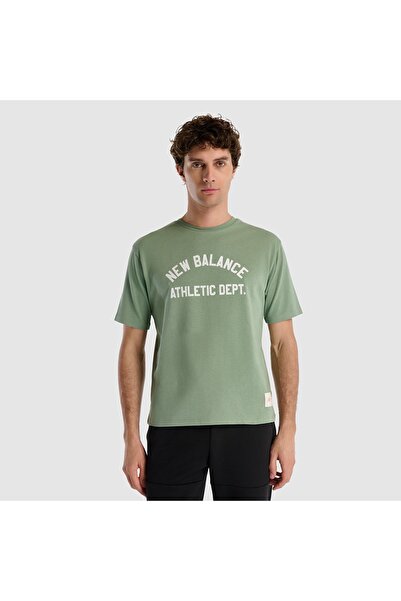 New Balance NB Lifestyle Men Tshirt Erkek Yeşil T-Shirt - MNT1519