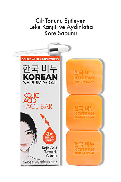 Greenlabel 3'lü Kore Kojik Asit Sabunu – Leke Karşıtı, Aydınlatıcı ve Karşıtı...