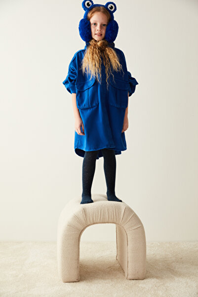 Penti Тъмносин блестящ чорапогащник за момиче