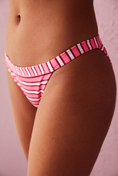 Penti Bloom Pink Striped Bikini Bottom