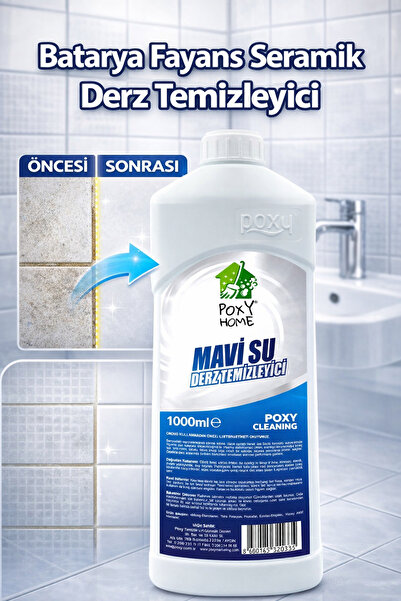 Poxy Home Mavi Su Derz Armatür Duşakabin Temizleyici 1000 ml