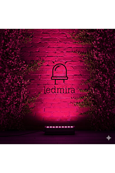 Ledmira 9w - 30cm Pembe Renk Işık Wallwasher Duvar, Minare, Bina Ve Ağaç Boyama