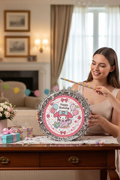 Cadde Süs My Melody Temalı Katlanabilir Pinyata Ve Sopası