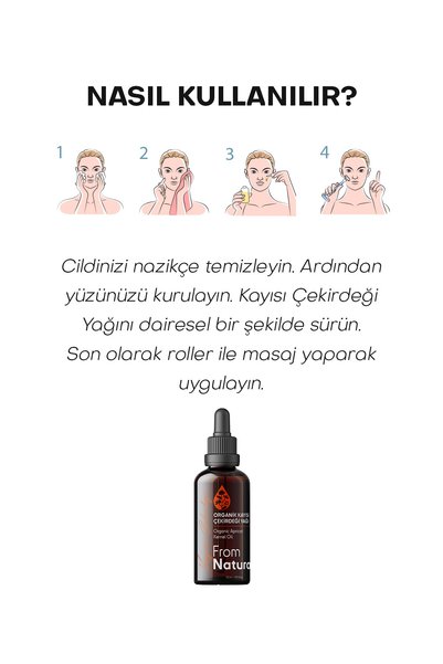 From Natura Organik Kayısı Çekirdeği Yağı 30 ml