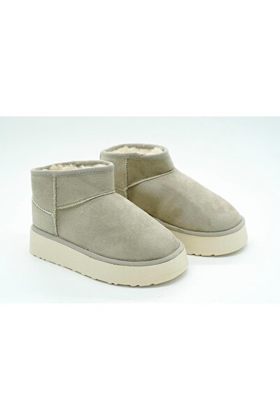 Luvesta Shoes Mini Bot Yüksek Tabanlı Bej