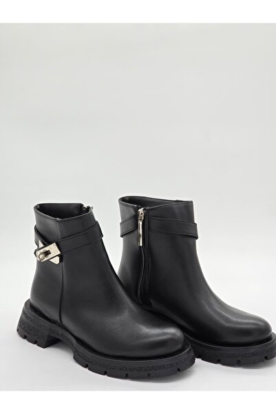 Luvesta Shoes Tokalı Postal Bot Siyah