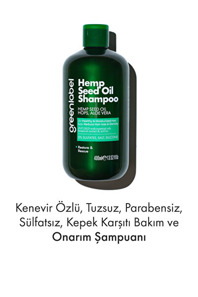 Greenlabel Greenlabel Kenevir Özlü Tuzsuz Parabensiz Sülfatsız Kepek Karşıtı ...