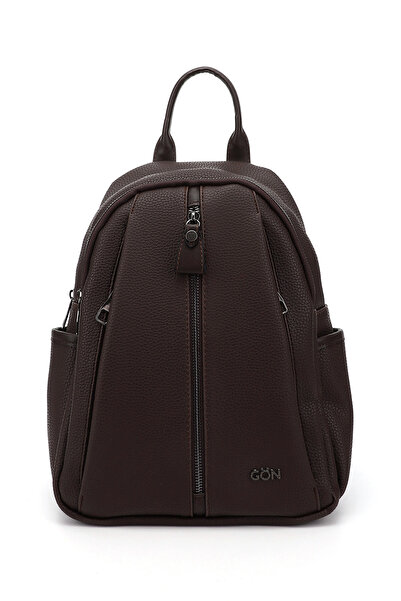 GÖNDERİ(R) حقيبة ظهر نسائية كبيرة الحجم باللون البني B6810