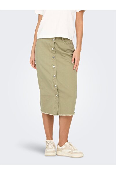 ONLY ONLELSA MIDI CROCHET SKIRT OTW Жіноча зелена спідниця - 15338068