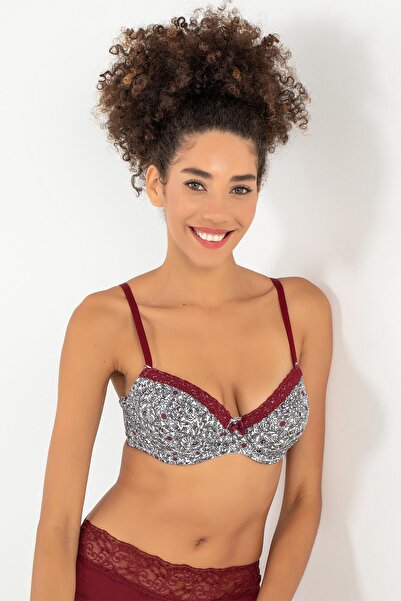 Miorre Sutien vintage cu modele florale fără căptușire