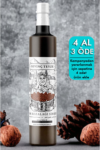 Organik Teyze Sevinç Teyze Doğal Fermantasyon Kozalak Sirkesi 500ml (NATURAL ...