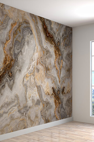 dreamwall Mermer Desenli Silinebilir Sağlık Dostu Tekstil Duvar Kağıdı