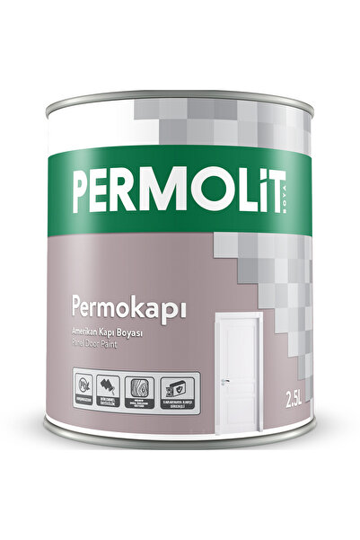 Permolit Permokapı Sentetik Amerikan Panel Kapı Boyası (BEYAZ)2.5 Lt