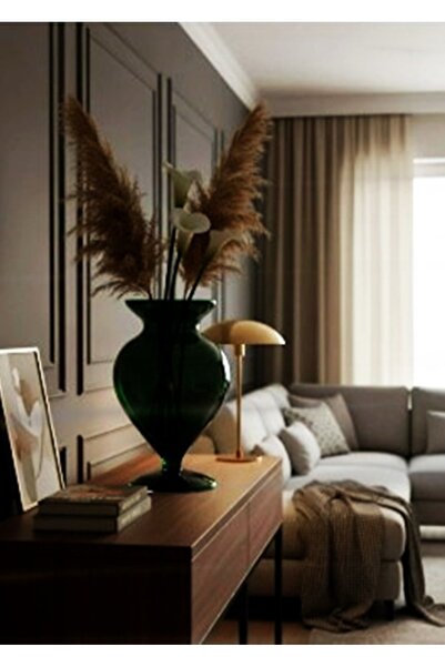 DECOSTYLE Πράσινο Διακοσμητικό Βάζο με Πολύχρωμο Οπτικό Σχέδιο – Μοντέρνο και...