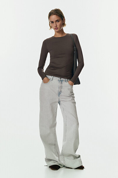 H&M Uzun Kollu Mikrofiber Üst