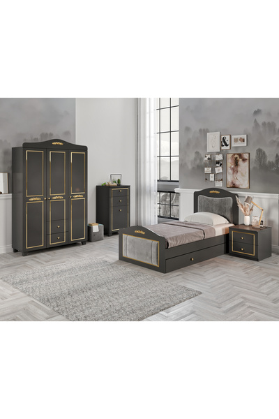 MERLİN MOBİLYA TOKYO ANTRASİT GENÇ ODASI TAKIMI