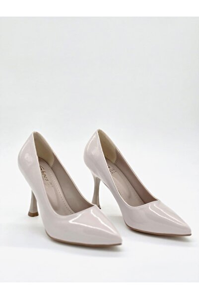 Luvesta Shoes Thin Heeled Stiletto Nude Patent Leather