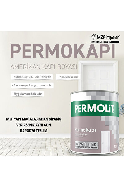 Akçalı Permolit Permokapı Amerikan Panel Kapı Boyası (GRİ)