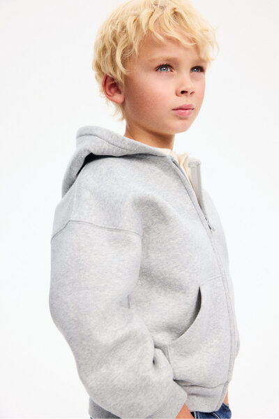 H&M Kapüşonlu ve Fermuarlı Oversize Üst