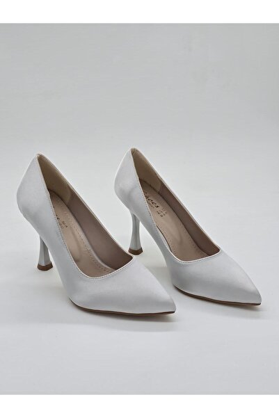 Luvesta Shoes Thin Heeled Stiletto Gray Satin