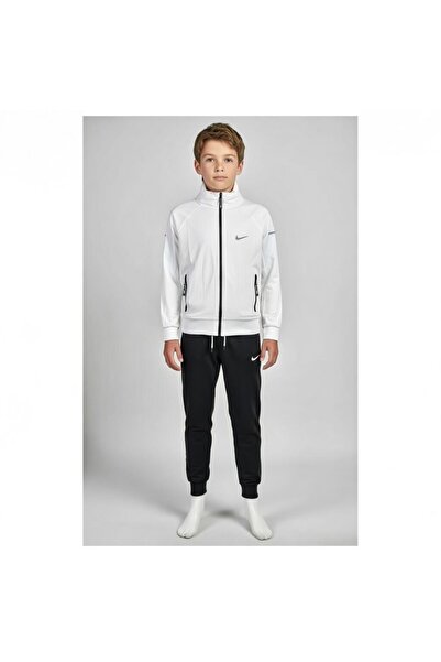 AY GİYİM طقم بدلة رياضية بيضاء من قماش دايموند، المقاسات حسب جدول المقاسات عل...