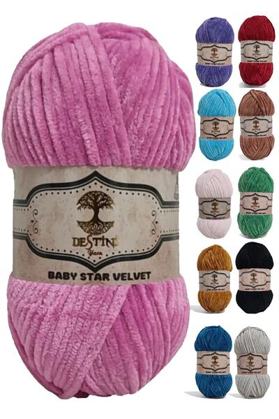 destini Kadife Örgü Ipi 100 gr 120 Mt Bebek Battaniyesi, Hırka, Panço, Patik,...