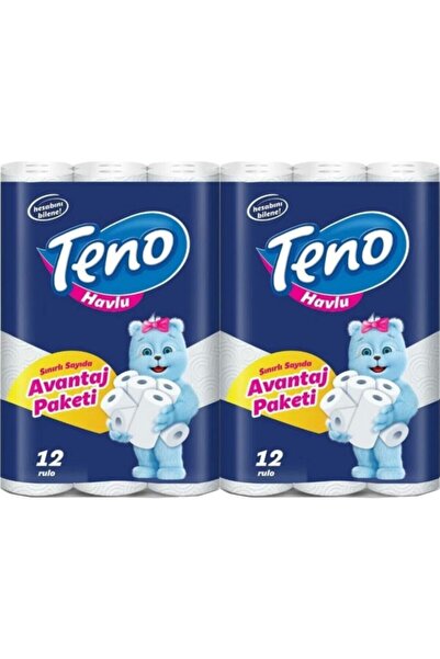 Teno Ultra Paper Towel Double Layer 12 Pack Set of 2