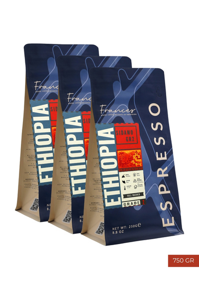 FRANCES %100 Arabica Ethiopia Espresso | 3X250g | Canlı Asidite