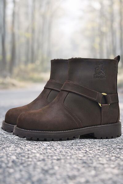 Rakerplus Chiron Справжня шкіра Зимові дитячі черевики на блискавці