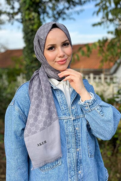 Aker Elegance Monogram Shawl -1090100-971 - Gray