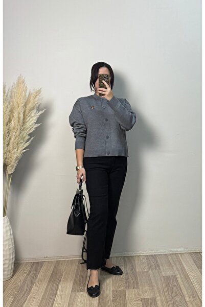 Vizon Collection Premium Mom Jean Açık Siyah