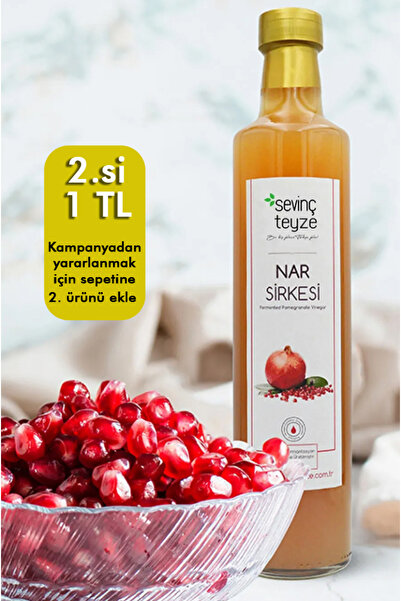 Organik Teyze Sevinç Teyze Doğal Fermantasyon Nar Sirkesi 500ml (NATURAL FERM...