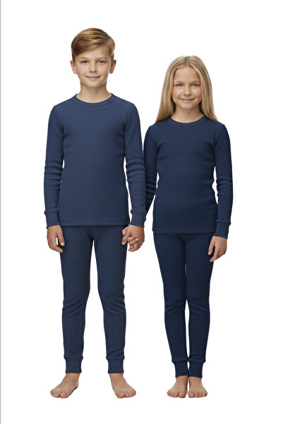 THERMOFORM Set de lenjerie termică moale pentru copii Bleumarin