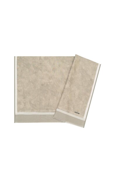 Aker Yaz Serinliği Koton Şal - Bulut Deseni - 7208777-431