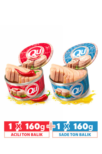 QU Acılı Ve Sade Ton Balığı 160gr