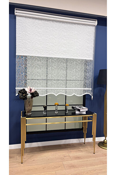 VOLPER MEKANİK Volper Vp2013 Çift Mekanizmalı Tül Ve Stor Perde Dal Desenli Ekru