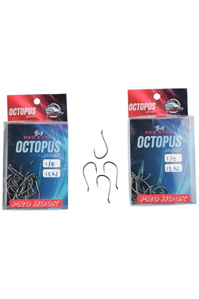Big Red Eyes BİG RED EYES OCTOPUS CANLI VE ÖLÜ YEM İĞNESİ 1/0 (12 ADET)