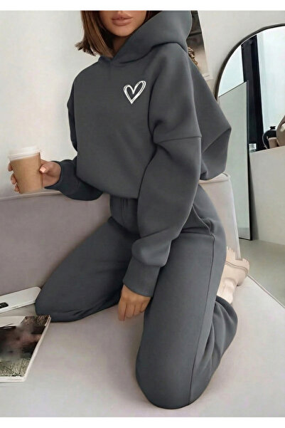 Velostra Daily 3 Thread Comfortable Heart Printed Winter Thick Bottom Top Hoo...