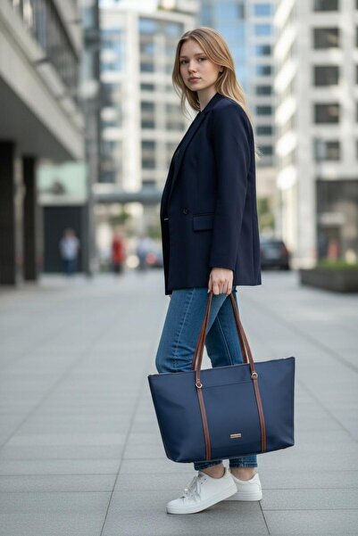 Larolina حقيبة يد وكتف نسائية باللون الأزرق الداكن